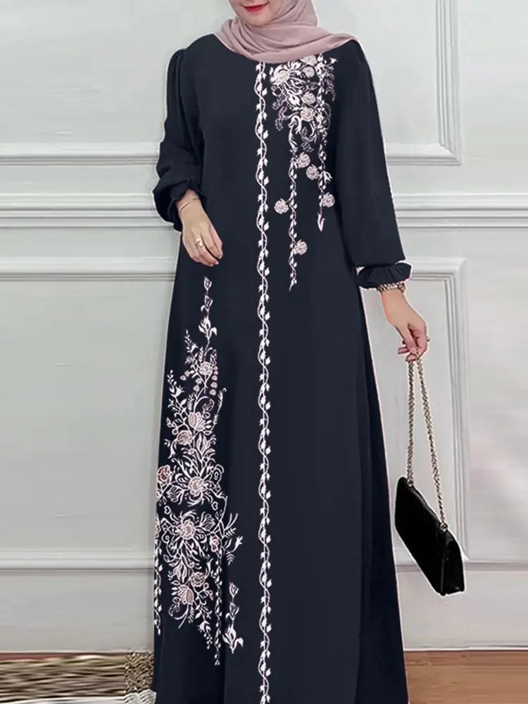 Abito Lungo Donna Musulmana Jilbab Kaftano - Abito Estivo Con Pizzo, Maniche Corte, Scollo A V - Maxi Abito Casual Per Spiaggia, Matrimonio, Regalo