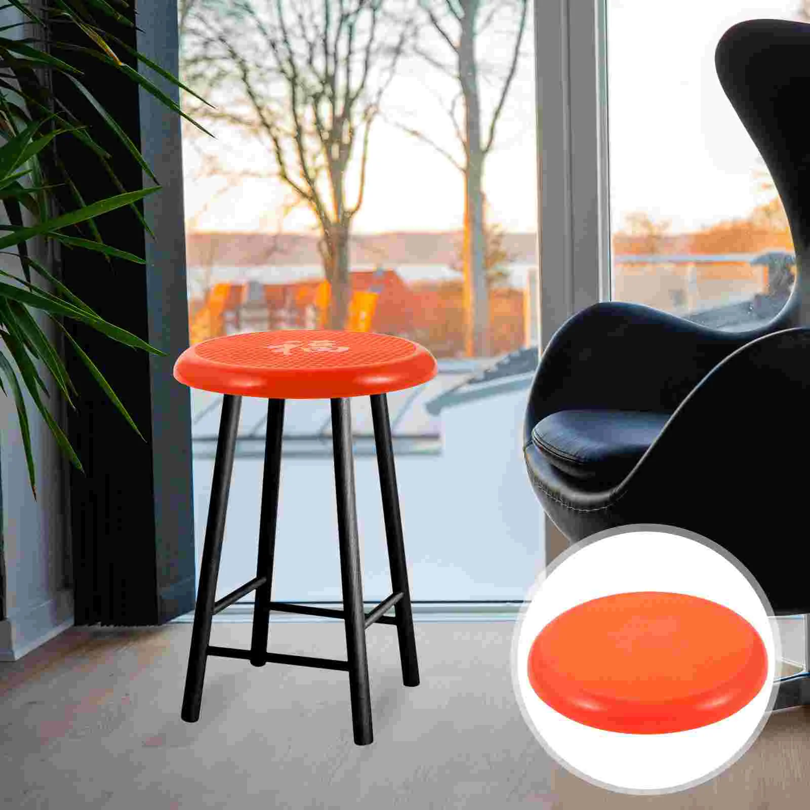 

Round Stool Panel Seat Cover Bar Replacement Canteen Supply Plastic Chair Seating Part for Home