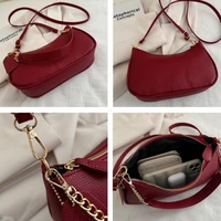 Faionable – sac à bandoulière décontracté pour femmes, sac à bandoulière Design tendance, sac sous les bras de printemps 2026, sacs à main en cuir PU souple de couleur 5