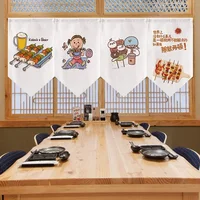 Sushi Shop Adversing Flag Hanging Japanese Door Curtains Doorway Short Curtain Izakaya Resturant Enterance Noren Bistro Decor 2