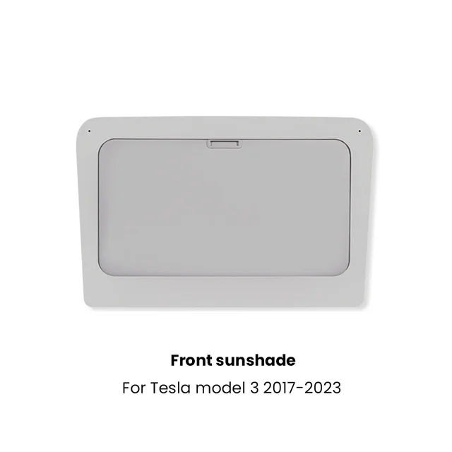 RH Passenger Side Sun Visor For Tesla Model 3 / Model Y 2017-2020 – Gray, With Mirror & Light