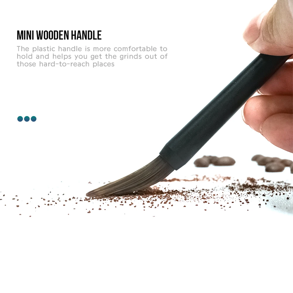 Professional Nylon Coffee Grinder Cleaning Brush with Plastic Handle
