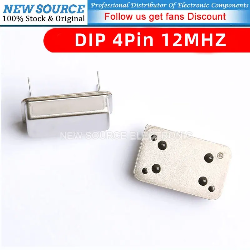 액티브 수정 진동자, 12M 직사각형, DIP 4 핀, 12MHZ, 5 개