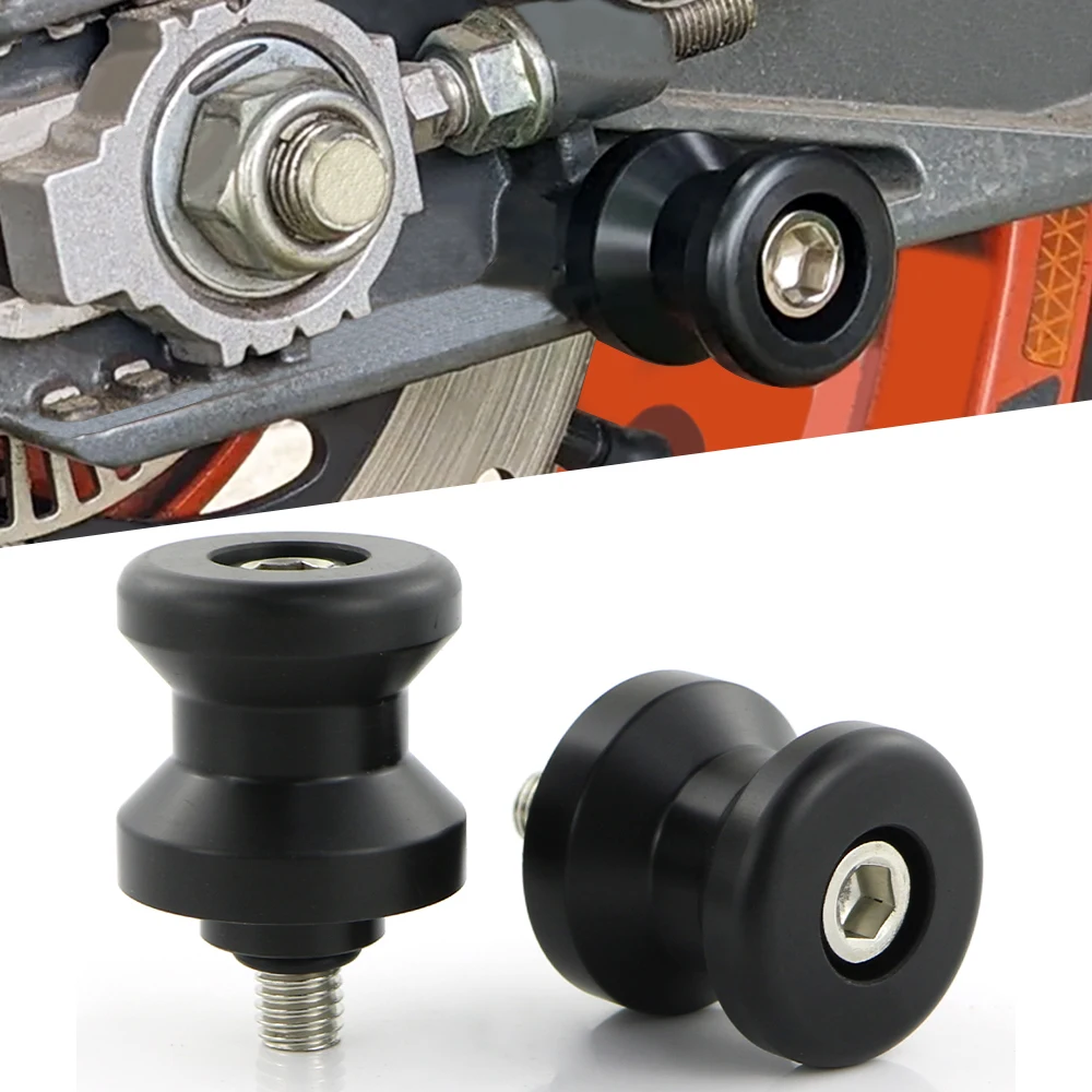 M8 Accessori Moto Forcellone Bobine Slider Stand Vite per Honda CBR600RR CBR 600 RR CBR 600RR 2003-2020 2021 Vite della Staffa del Braccio Oscillante (Colore : Nero