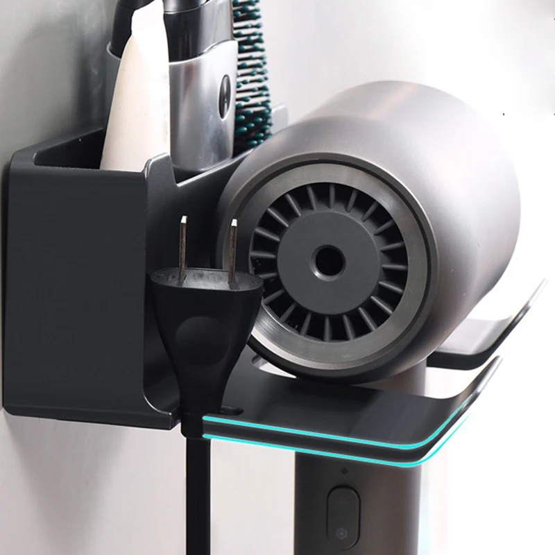 Wall-mounted Punch-free Hair Dryer Rack Bathroom Bracket Bathroom Rack bathroom shelf rack bathroom storage rack storage rack hair dryer storage rack hair dryer holder