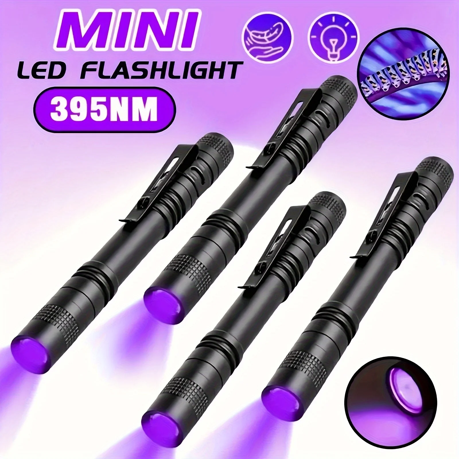 16 leds flashlights 2in1 working torch 4 modes 186 –... 1/4 PCS UV LED Flashlight 395nm Mini UV Torch Ultraviolet Handheld ...