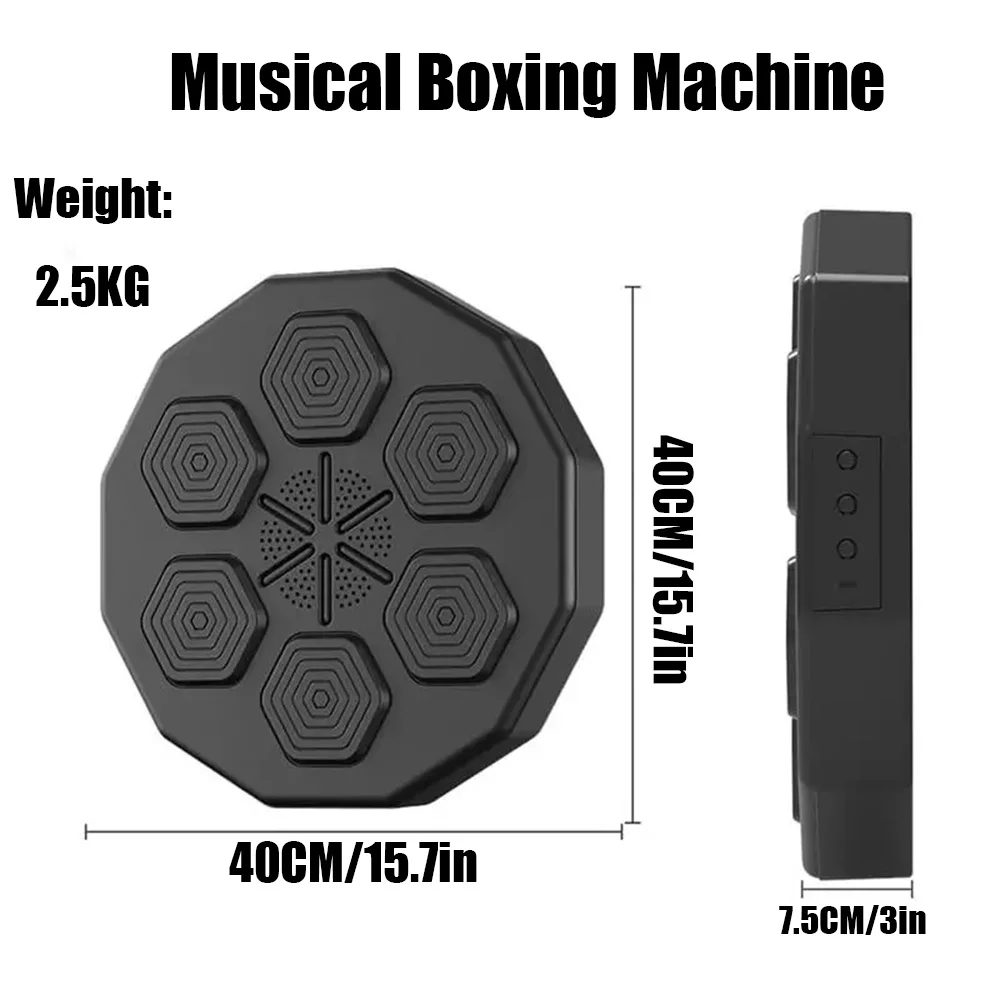 Sandbag Boxing Exercise Target Equipment Kids Adults Smart Wall Mounted Bluetooth Music Machine LED Light