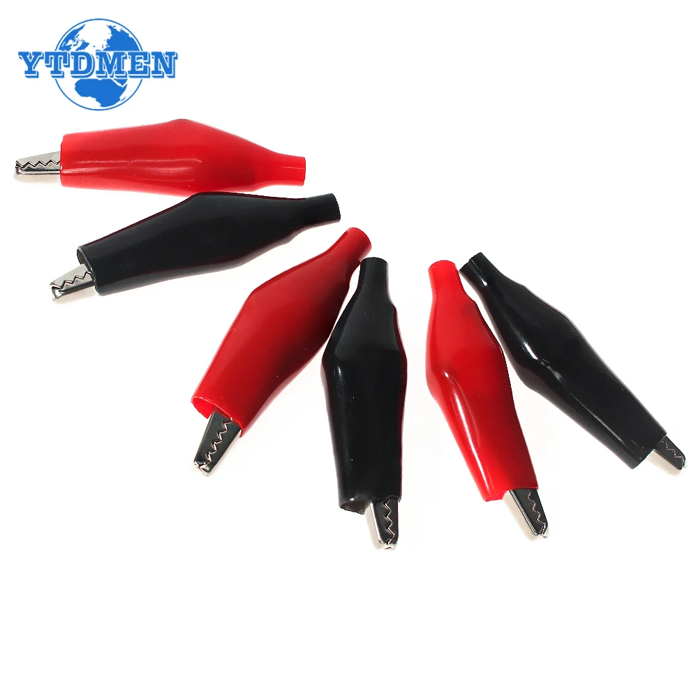 Insulation Metal Alligator Clip Red and Black 35*45mm 5A Crocodile Clip DIY Electronic Test Clips Kit 10/20pcs