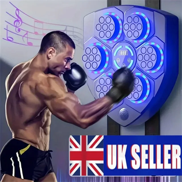 2025 Smart Music Boxing Machine With Gloves - Wall Mounted Bluetooth Target For Home Workouts, Kids & Adults
