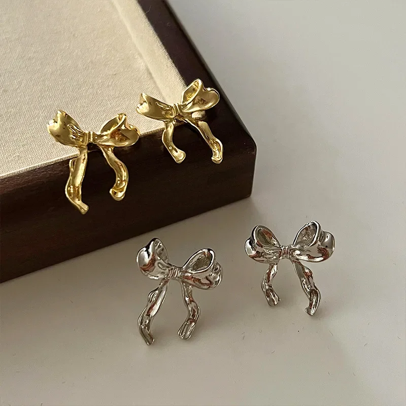 Design Sweet and Cool Style Bow Knot Earrings Women's Simple Elegant Jewelry Gifts Dropshipping 2