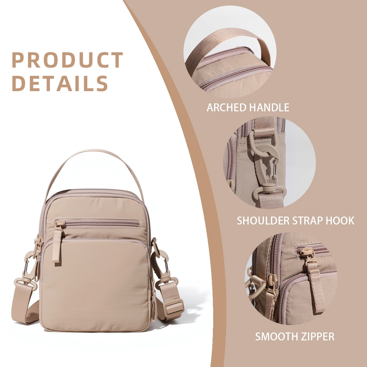 Outdoor Lightweight Mini Mobile Phone Crossbody Bag Summer Walking Mobile Phone Bag for Women 2025 New Super Hot Crossbody Small Bag for Shopping, Hiking and Camping