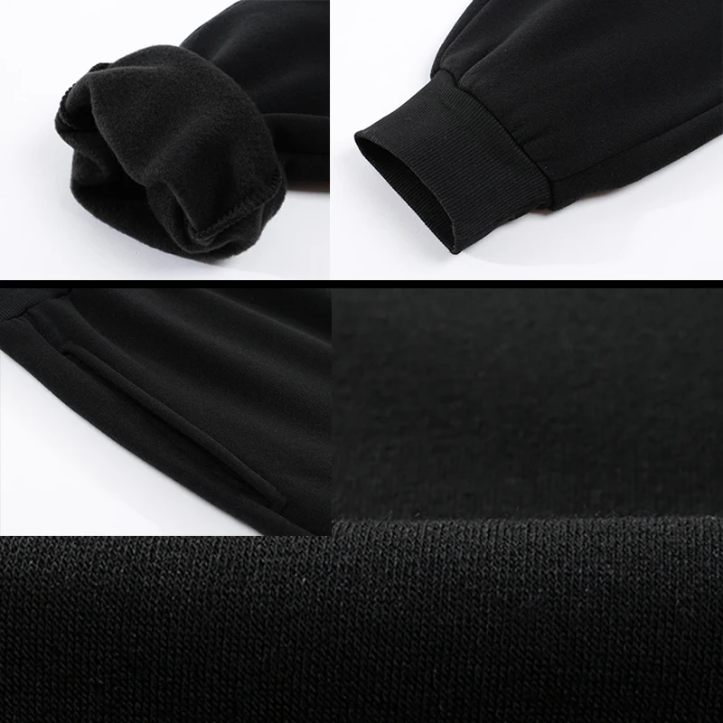Men's Joggers Autumn Winter Drawstring Casual Pants Fleece Sweatpants Workout Running Gym Fitness Sports Trousers Streetwear