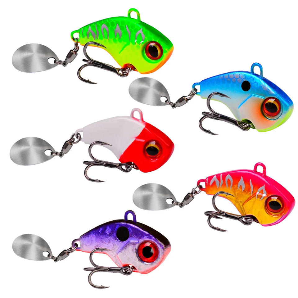 Fishing Lures Tail Spinner Wobbler Rotating Metal Spoon Vib Bait Winter Fishing 6g 10g15g 21g 28g Artificial Hard Spinnerbait