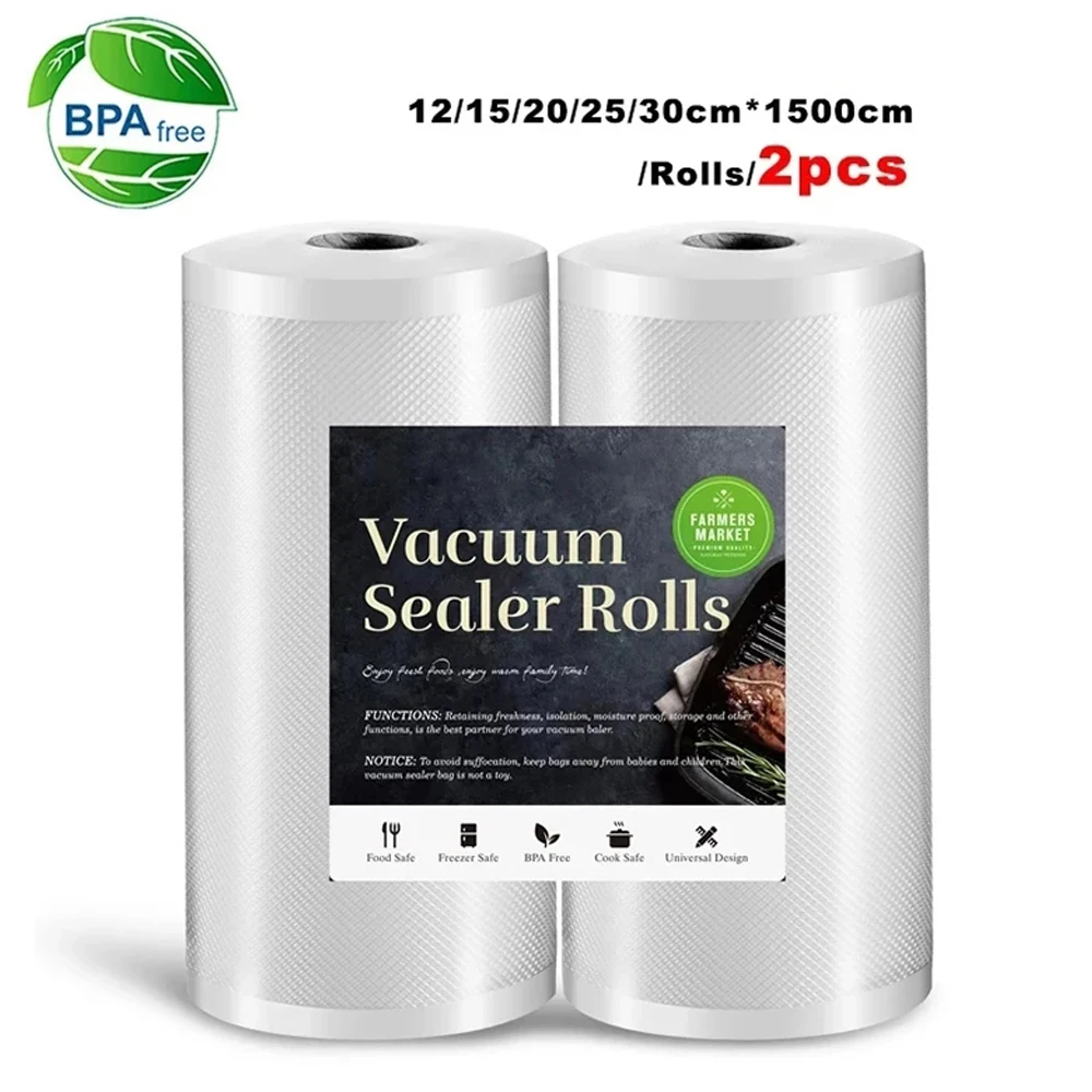 Vacuum Sealer Bags 4 Mil Embossed Food Saver Storage Universal BPA Free 4  Sizes