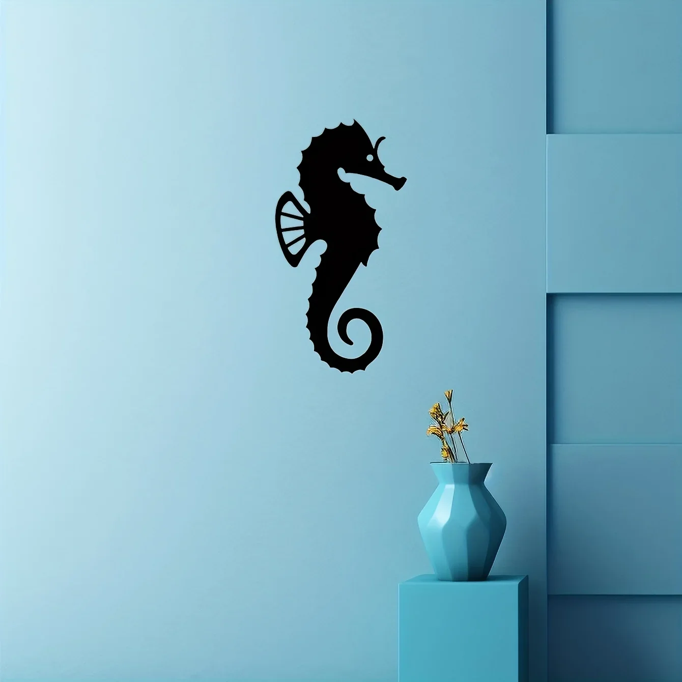 

Bring the Beach Home: Silhouette Seahorse Wall Art Decor Sticker for House & Yard Decoration Home Decor, metal wall hanging