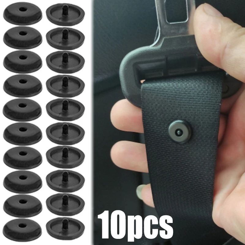 10pcs Car Safety Seatbelt Stopper Buckle Automobile Seat Belt Spacing
