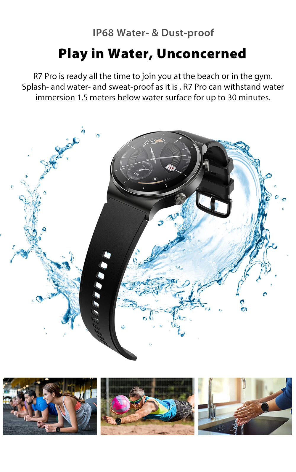 Blackview R7Pro Smartwatch- IP68 water & dust proof- Smart cell direct