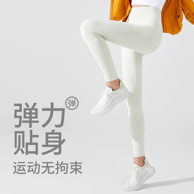 

Plus velvet shark pants women spring and autumn winter cotton pants skinny leggings abdomen hip LuluLemonS yoga Barbie pants