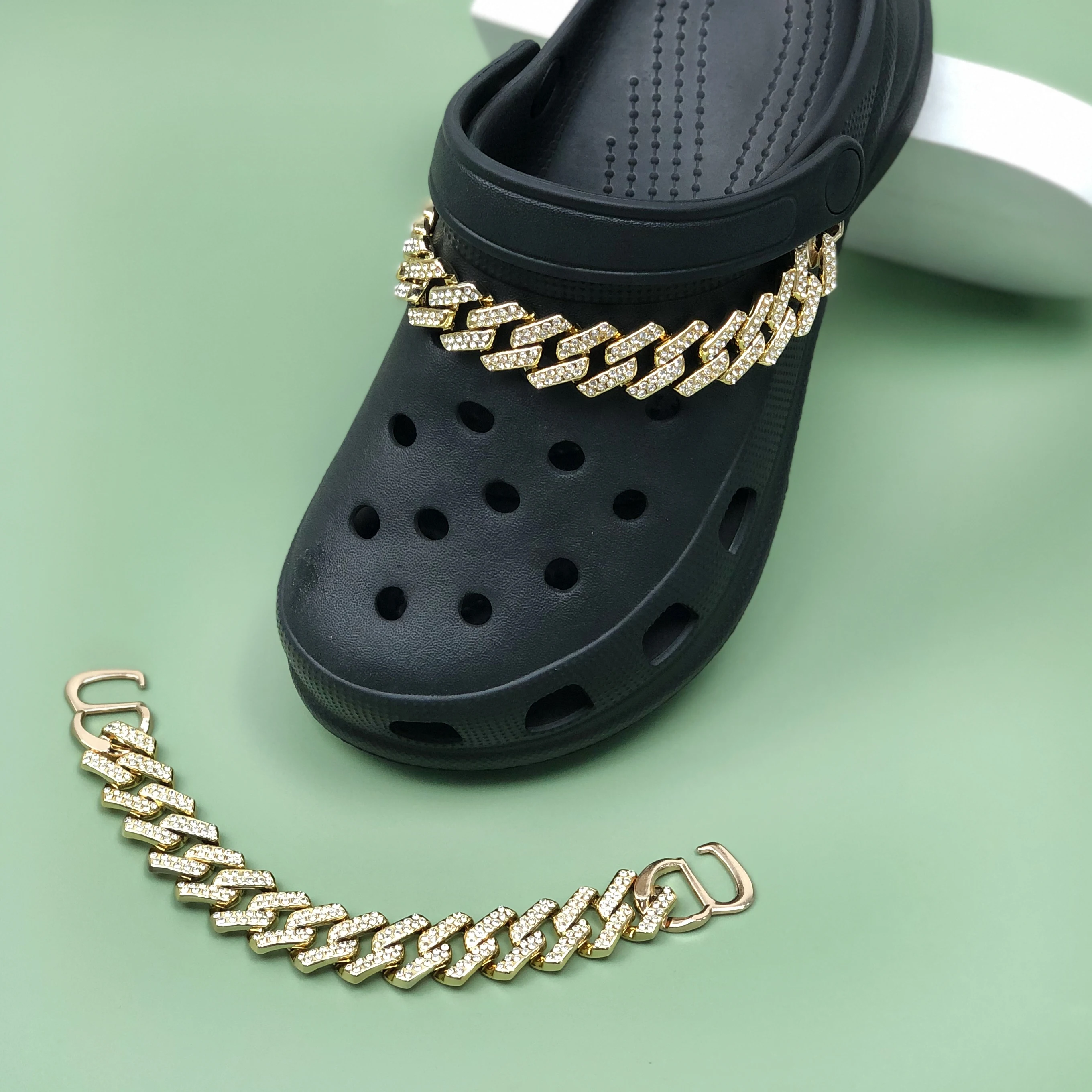 1Pcs Croc Chains Women Designer Shoes Charms Acrylic Rhinestones Croc  Charms Shoe Decoration DIY Detachable Shoes Accessories - AliExpress