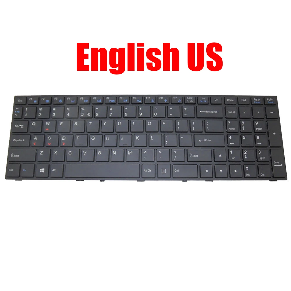Laptop Keyboard For Eurocom M5 Pro / M5 Pro R2 / P650SE P650RG English US Black With Backlit New