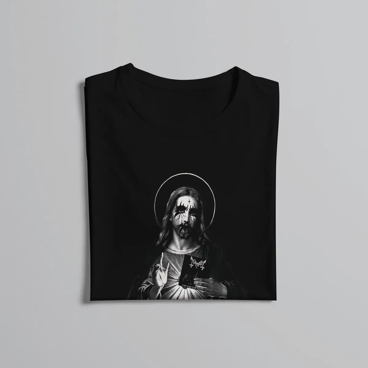 Фото Мужская футболка Kvlt с изображением Иисуса Христа, Классическая модная футболка из полиэстера, оригинальные свитшоты, новый тренд №5
