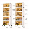 Large Kitchen Cabinets Double Door Folding Storage Box Home Living Room Toy Storage Cabinets Multi-layer Kitchen Storage Box A 5