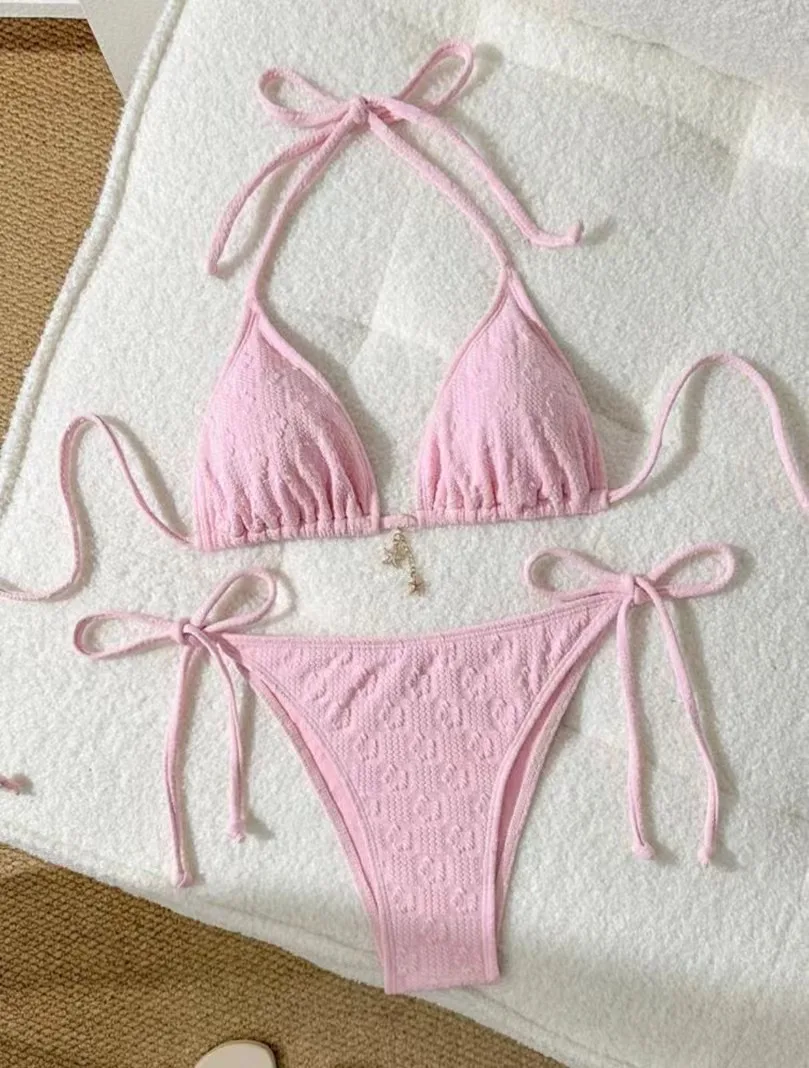 2025 Sexy Bikini Set - Push Up & Adjustable Ties | Bikinis de Mujer & купальник | Trendy Beach Swimwear​