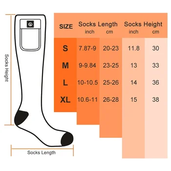 Savior Heat Battery Electric Heated Socks For Men Winter Warm Outdoor Sports Rechargeable Thermal Socks Foot Women For Cycling 6