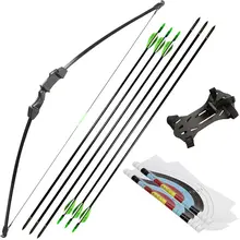 Linkboy arco e flecha recurva, conjunto para jovens, adultos, kit de prática para crianças, brinquedo para tiro com arco