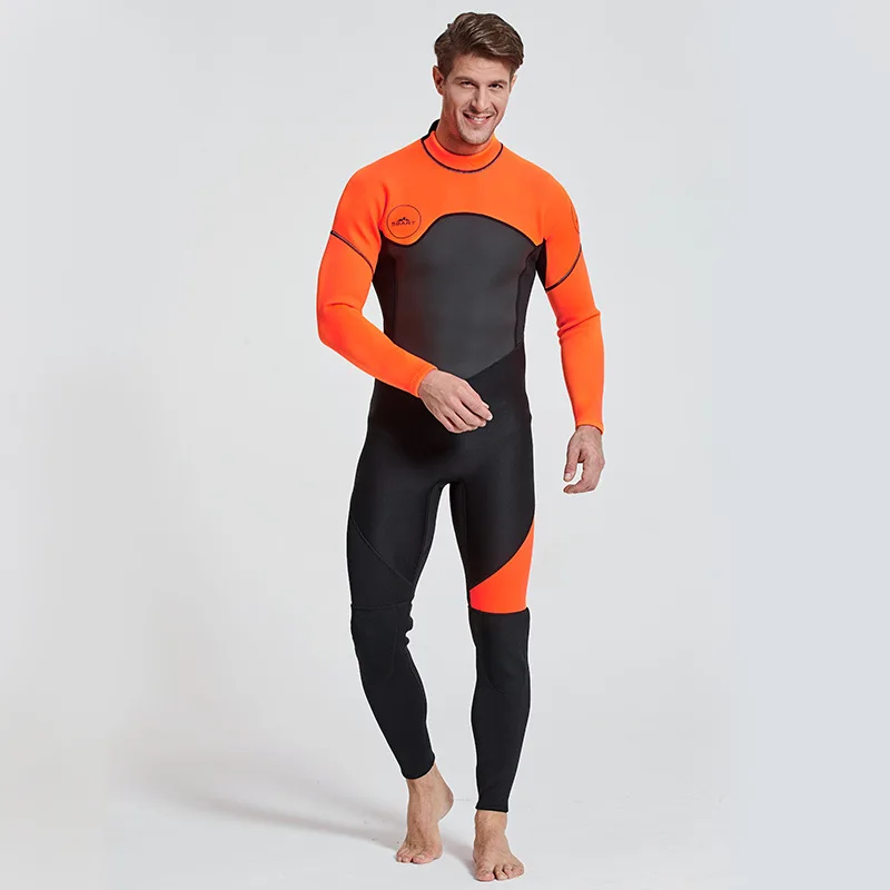 

3MM diving suit one piece Men's long sleeved sun protection surfing suit Cold and Warm Jellyfish Clothing