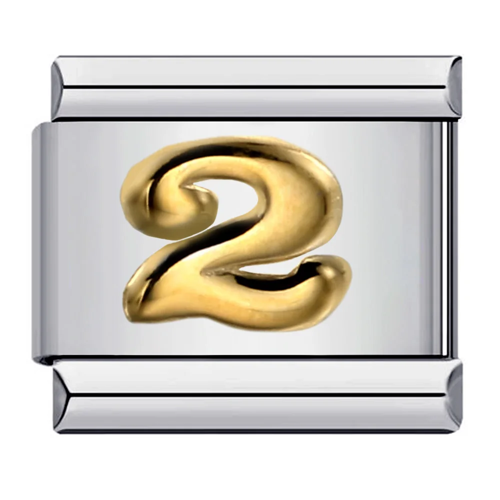 Gold Figure Charm for Italian Links Bracelet - Stainless Steel, 9mm