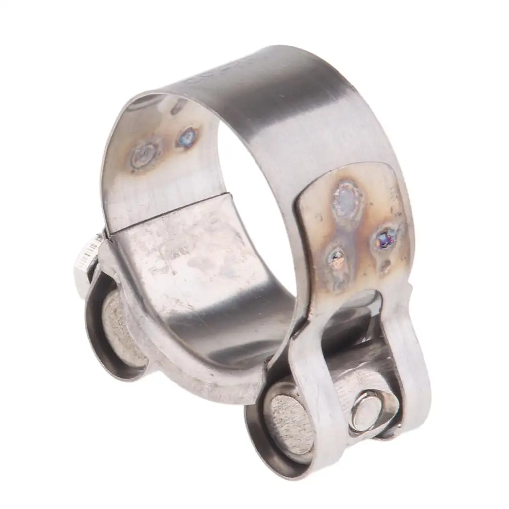 Morsetto Per Tubo Di Scarico Moto - Acciaio Inox, Diametro 100mm, Con Gomma Anticorrosione
