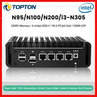 Topton Soft Router 12th Gen Alder Lake i3 N305 N355 N100 N150 4x Intel i226-V 2.5G Fanless Mini PC Firewall Appliance VPN Server 1