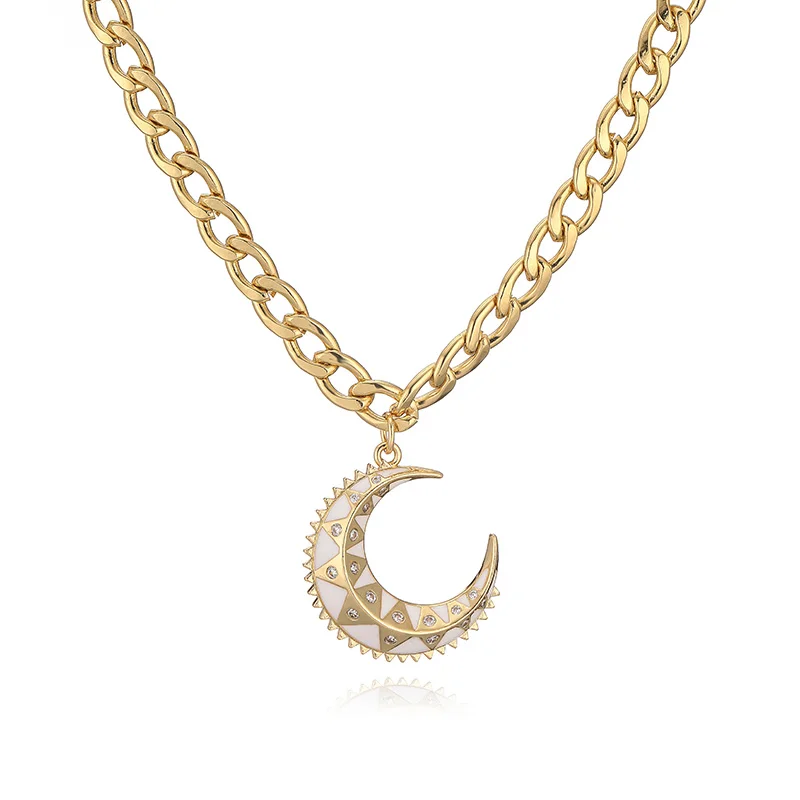 HECHENG cross moon pendant necklace image 5