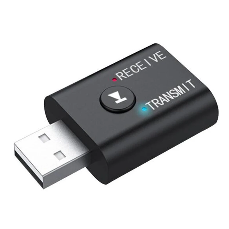 2-In-1 Usb Bluetooth Audio Transmitter Receiver Adapter Hifi Wireless Audio Adapter With 3.5Mm Aux Cable For Tv Pc Car