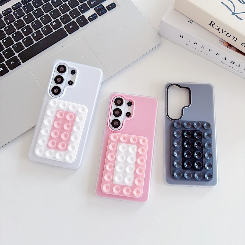 Enhanced Dual Color Suction Cup Anti-Slip Phone Case