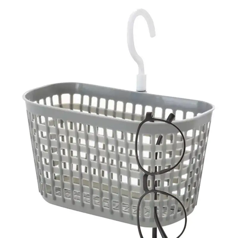 Plastic Home Storage Basket Hanging Shower Basket With Hook For Bathroom Storage Holder Kitchen Hook Basket Storage Organizer