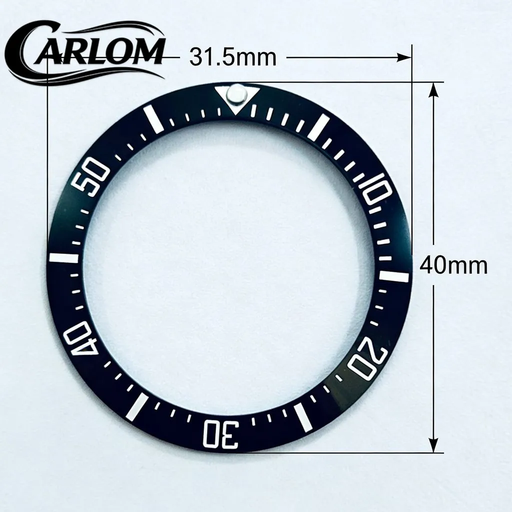 Black, Blue, Green Ceramic Aluminum Sloping Bezel Insert