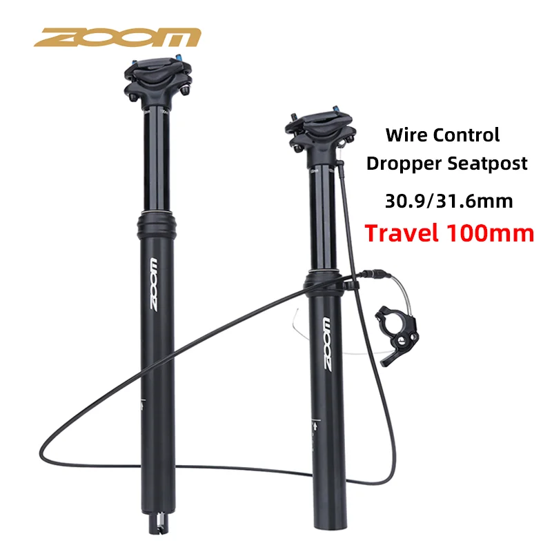 Zoom Dropper Seatpost Lever 30.9mm 31.6mm Mtb Internal External Wire  Control Seat Post Height Adjustable Cycling Seat Tube