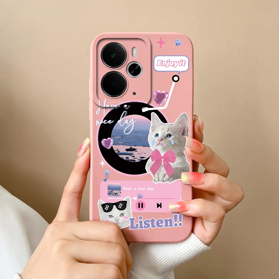 Elegant Rose Silicone Protective Phone Case - Soft Liquid Silicone Cover with Full Camera Protection, Realme 14T