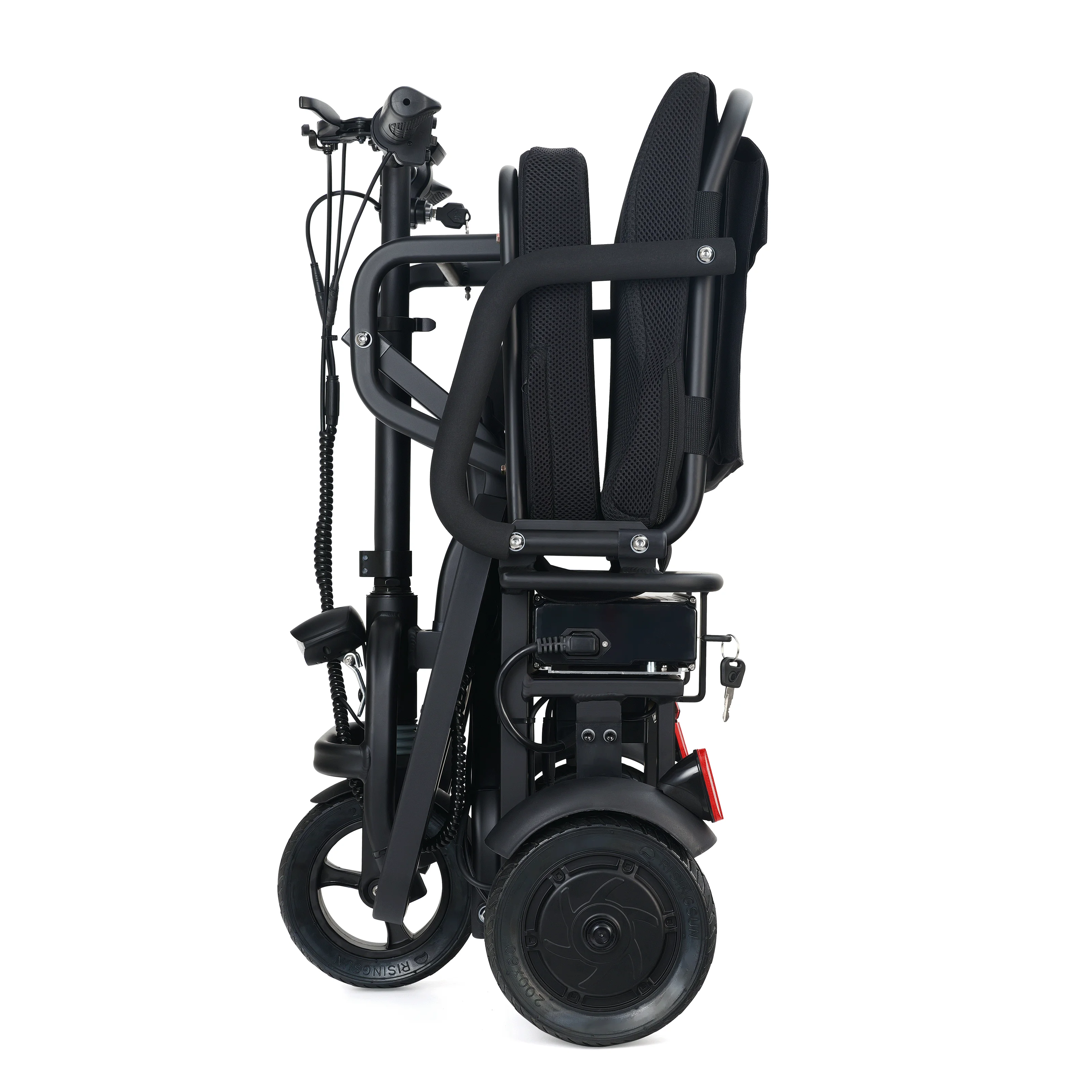 WEYRAL C36 VT Sedia a Rotelle Elettrica Pieghevole per Adulti e Anziani, Motore 300W, 36V 8Ah, Sedia a Rotelle Elettrica Tutto Terreno 8*3 - immagine 6