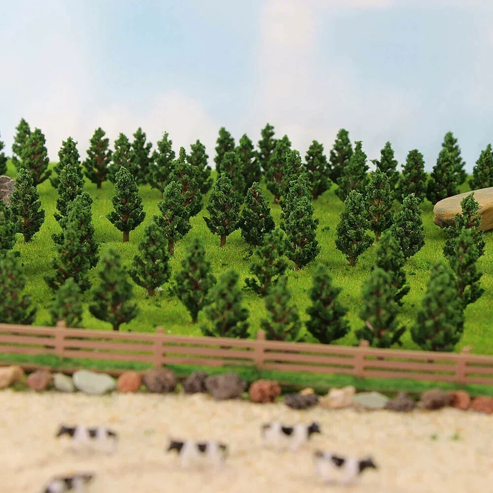 10/5/20pcs Pine Trees Model  Green For Scale Railway Layout 15cm  Miniature Sandtable Model  Scenery DIY for home Building — view 6