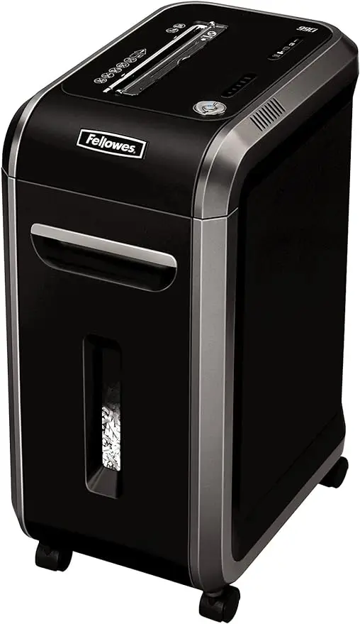 

Бумажный измельчитель Fellowes PowerShred 99Ci, 18 листов, 100%, с защитой от засоров, для офиса и дома, черный/серый, 3229901