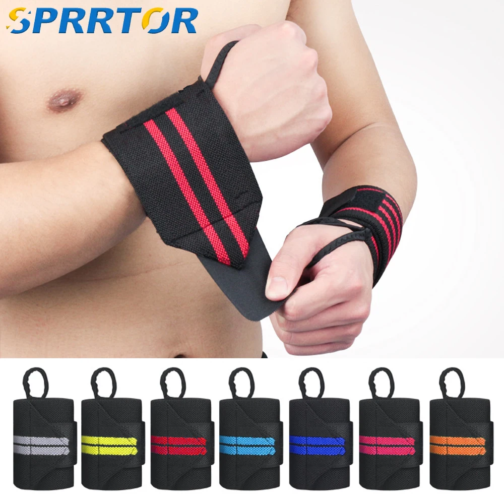 

1Pcs Wristband Wrist Support Weight Lifting Gym Training Wrist Support Brace Straps Wraps Crossfit Powerlifting
