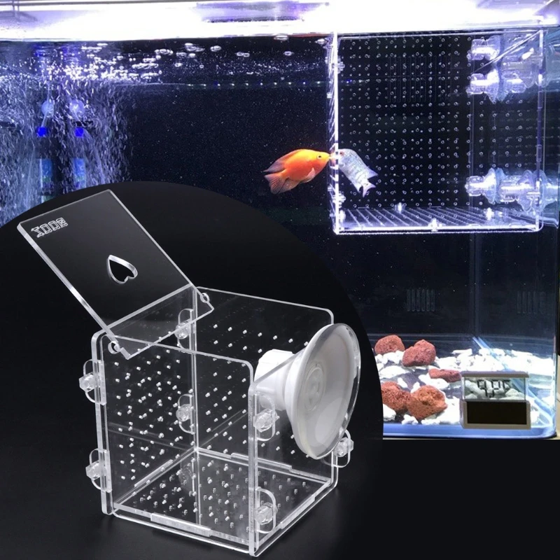 Fish Breeding Box Clear Acrylic Isolation Boxes Aquarium Hatchery Incubator fish breeding box