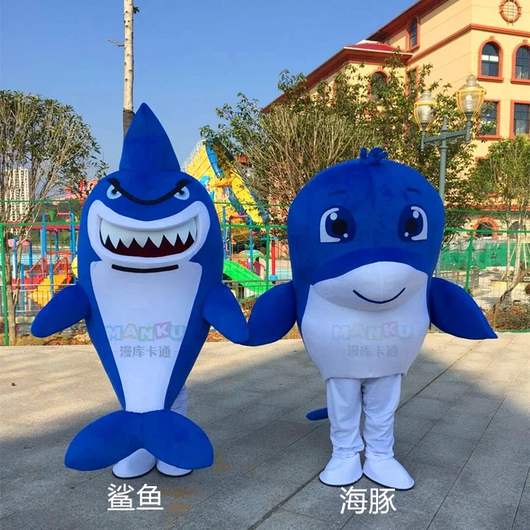 

Shark Mascot Costume Cartoon Character Cosplay Theme Mascotte Carnival Costume Leafleteer Dress Funny Mascots Can Be Added Logo