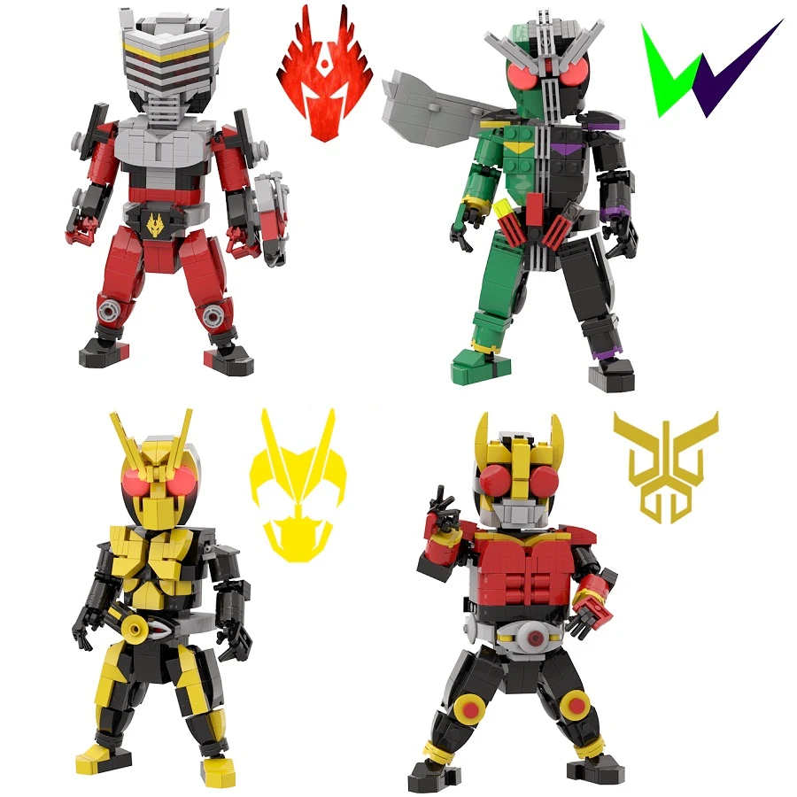 Nuovo Moc Kamen Masked Rider Set Building Blocks Shocker Mini Action Figure Toys