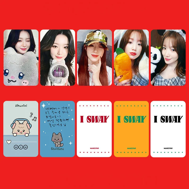 5pcs/set(G)I-DLE Album LOMO Card I SWAY Flash Card MAKESTAR Postcard GIDLE YUQI Sonini Yeonini Photo lomo cards album cards bookmark postcard