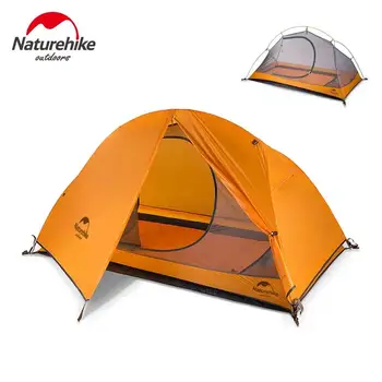 Naturehike 1 인용 초경량 휴대용 캠핑 텐트, 사이클링 텐트, 배낭 하이킹 텐트, 방수 썬 쉘터, 1P