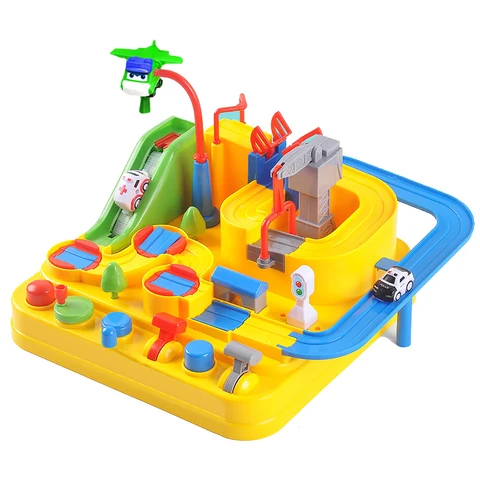 Track Set Car Adventure Toys With 3 Mini Toy Cars Story Garage And Road Playset For Preschool Toddler Boy